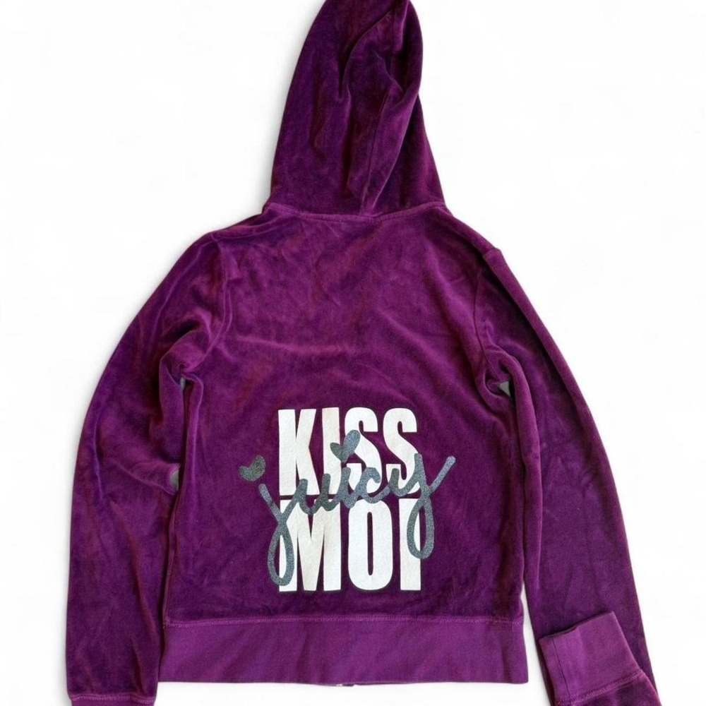 Juicy Couture Y2K 2000s style Purple zip‎ up hoodie
